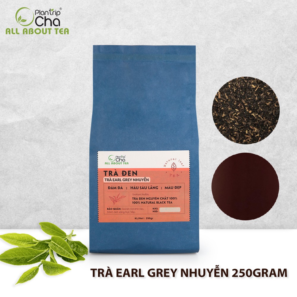 Trà Bá Tước Earl Grey Nhuyễn Plantrip Cha Nguyên Chất Hảo Hạng - Túi 100gr-250gr