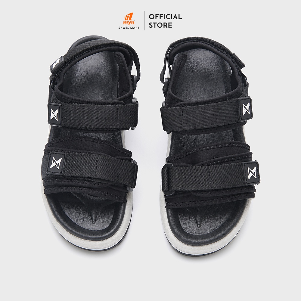 Giày Sandal ZX Meta Unisex Nam nữ, Đế EVA phylon, ZX 2125 2 quai bản to, đế phylon 3 lớp - BLACK GREY