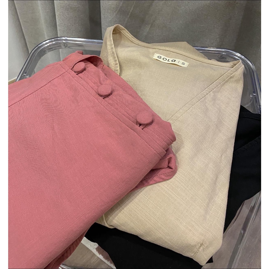 Đầm SANSHA - Đầm đắp chéo tay lửng trơn | BigBuy360 - bigbuy360.vn