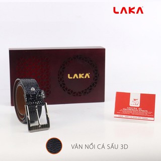 [Clover 2020] Dây nịt thắt lưng nam LAKA vân cá sấu nổi