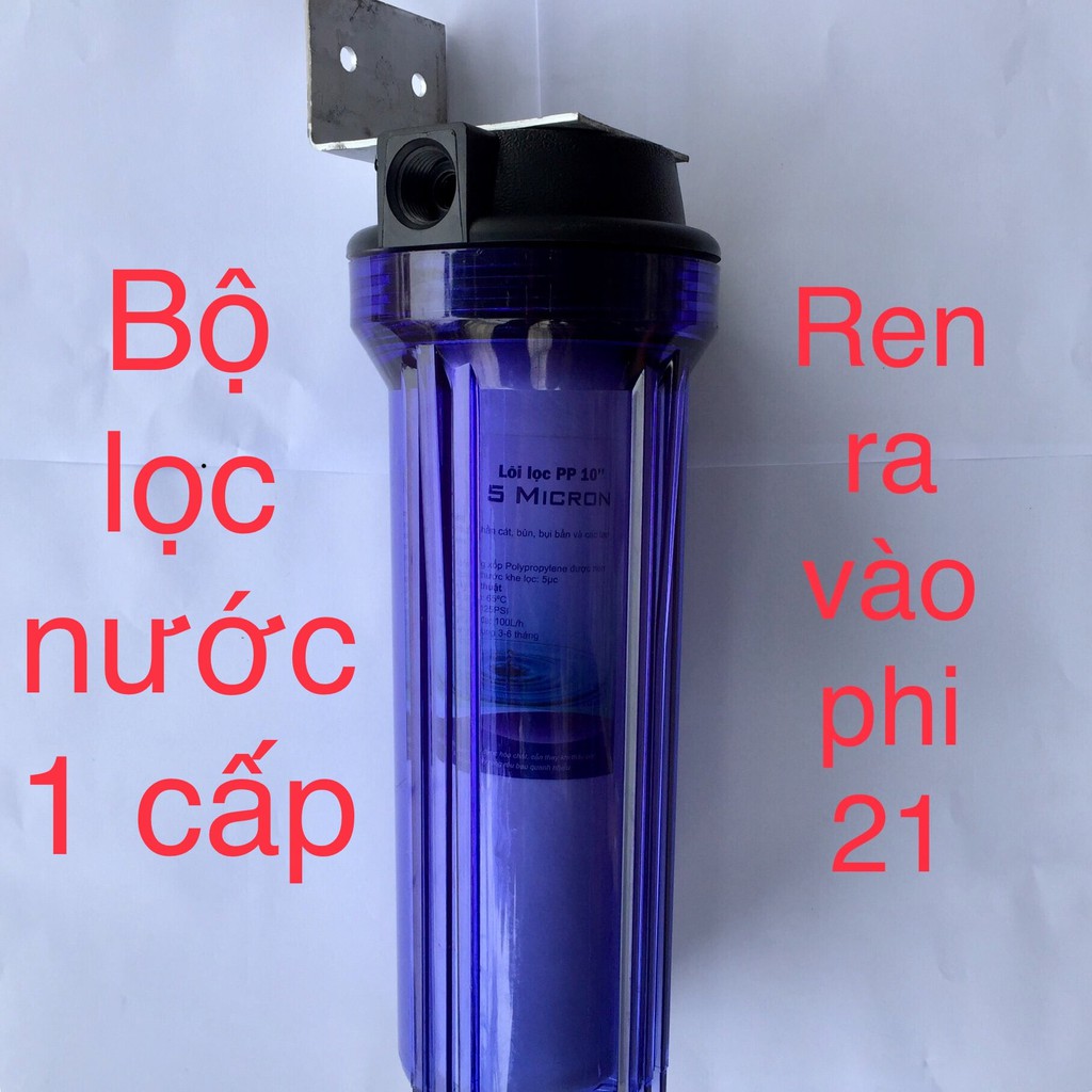 Bộ lọc nước sinh hoạt- Lọc nước thô đầu nguồn 1 cấp 2 cấp và 3 cấp ren trong 21