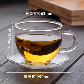 Chén thủy tinh chịu nhiệt có quai 80ml