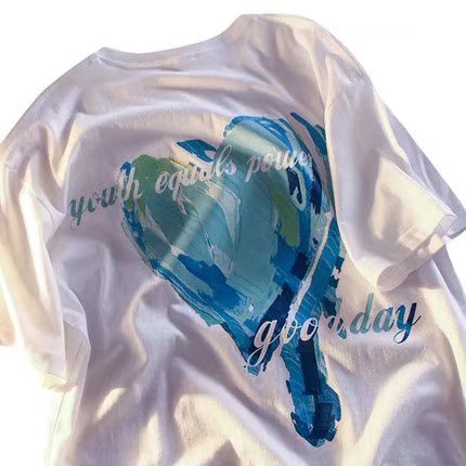 Áo Thun Dáng Rộng In Chữ Phong Cách Hip Hop Nhật Bản Thời Trang Mùa Hè Cho Nam Cỡ M-5XL