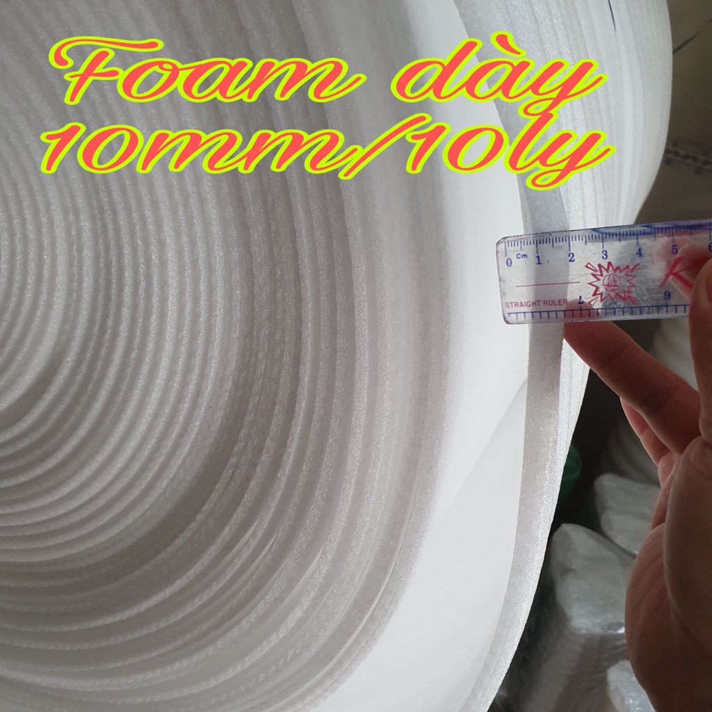 1 Mét PE Foam Dày 10mm/ 10 ly Chèn Hàng Hoá Chống Va Đập