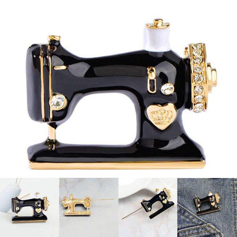 Trâm cài áo hình máy may màu đen dành cho giới trẻ