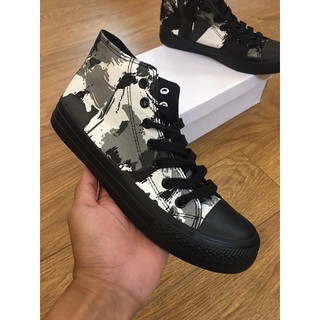 Giày Nam Camo Rằn Ri Cổ Cao Phong Cách Thể Thao