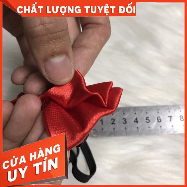 Nơ đeo cổ bé trai Kingchuyensi 2 lớp màu đen màu đỏ