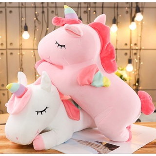 Gấu bông unicorn - kì lân pony một sừng thú nhồi bông đáng yêu vải co dãn 4 chiều, gối ôm cho bé ngựa pony đáng yêu mlt1