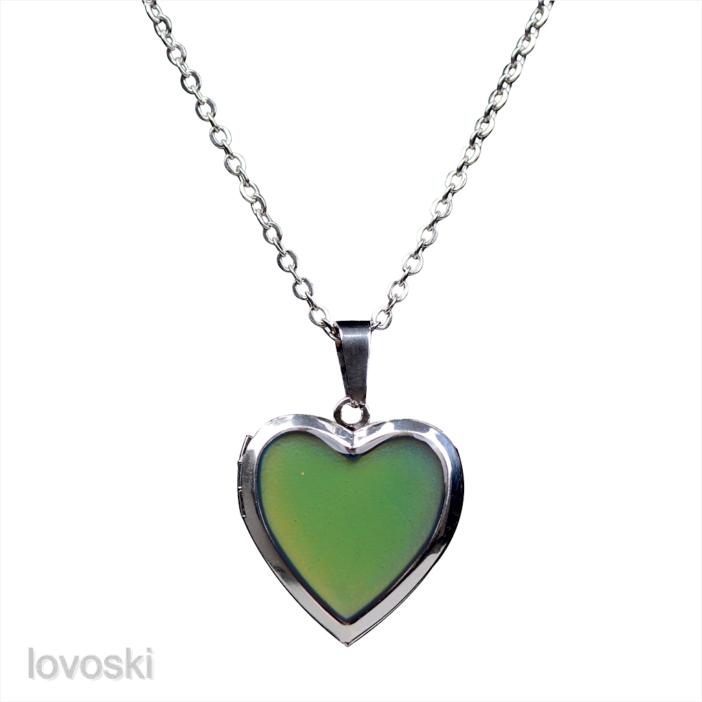 Dây chuyền mặt khung trái tim thay đổi màu được làm từ thép không gỉ