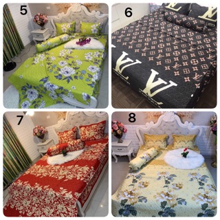Bộ chăn ga gối phủ trần bông ( set 5 món)
