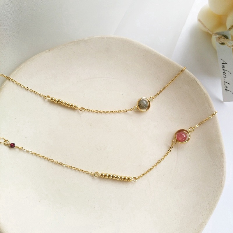 Vòng tay mạ vàng đính hạt đá pha lê tinh tế dành cho nữ