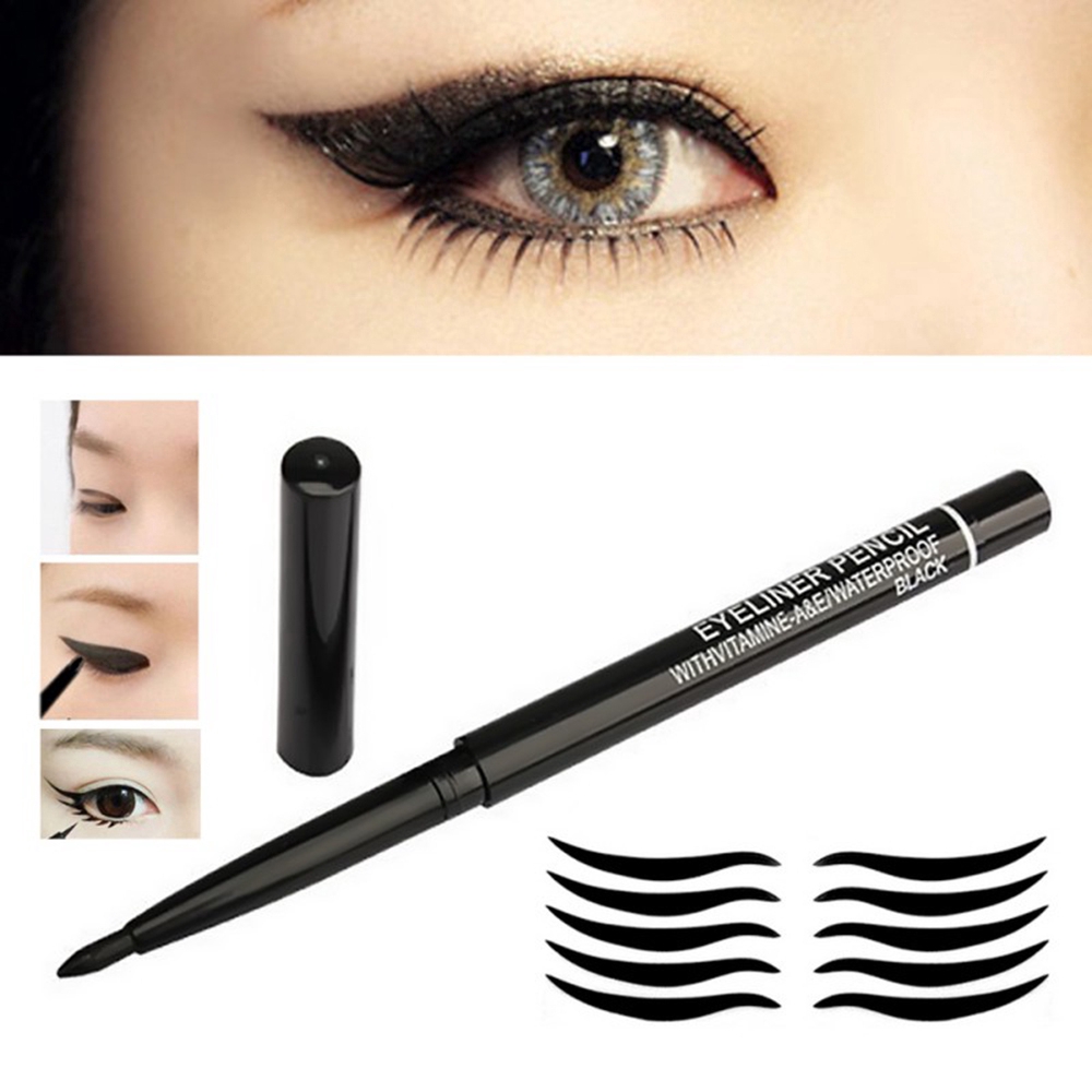 Monk City_Black automatic rotating eyeliner waterproof and sweatproof not blooming eye makeup