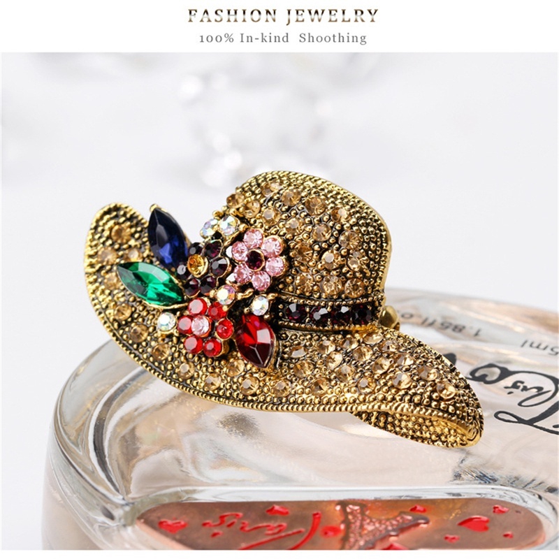 Ghim cài áo hình nón đính kim cương giả thời trang sang trọng tinh tế cho nữ