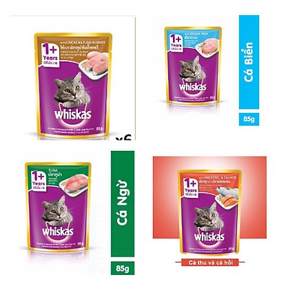 [CAO CẤP] Pate Whiskas cho mèo gói 85gr