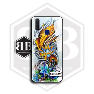 Ốp lưng kính cường lực Vivo Y11 Y12 Y15 Y17 / U10 / Y3 cá chép hóa rồng cực chất