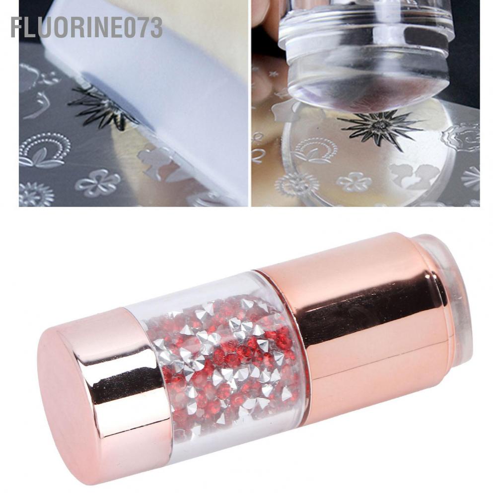 [Hàng mới về] Con dấu và tấm dập trang trí móng tay 2 đầu bằng silicone