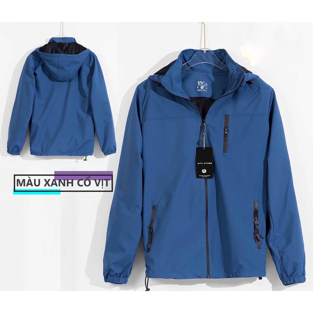 Áo khoác gió chống thấm nước nam nữ 2 lớp tráng bạc, cản gió, tia UV, hàng cao cấp xuất khẩu