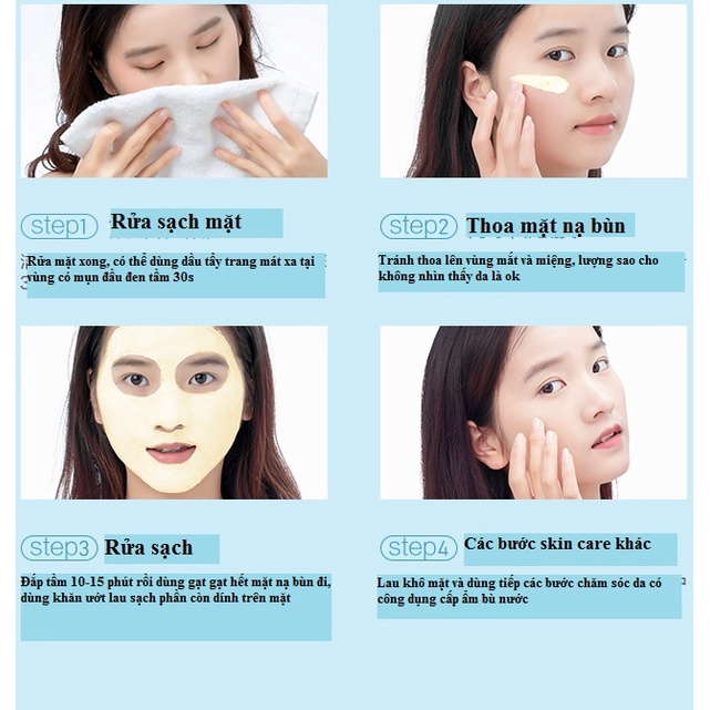 Mặt nạ bùn niacinamide trắng sáng da Xiaomihu Tiểu Mơ Hồ gói 150g