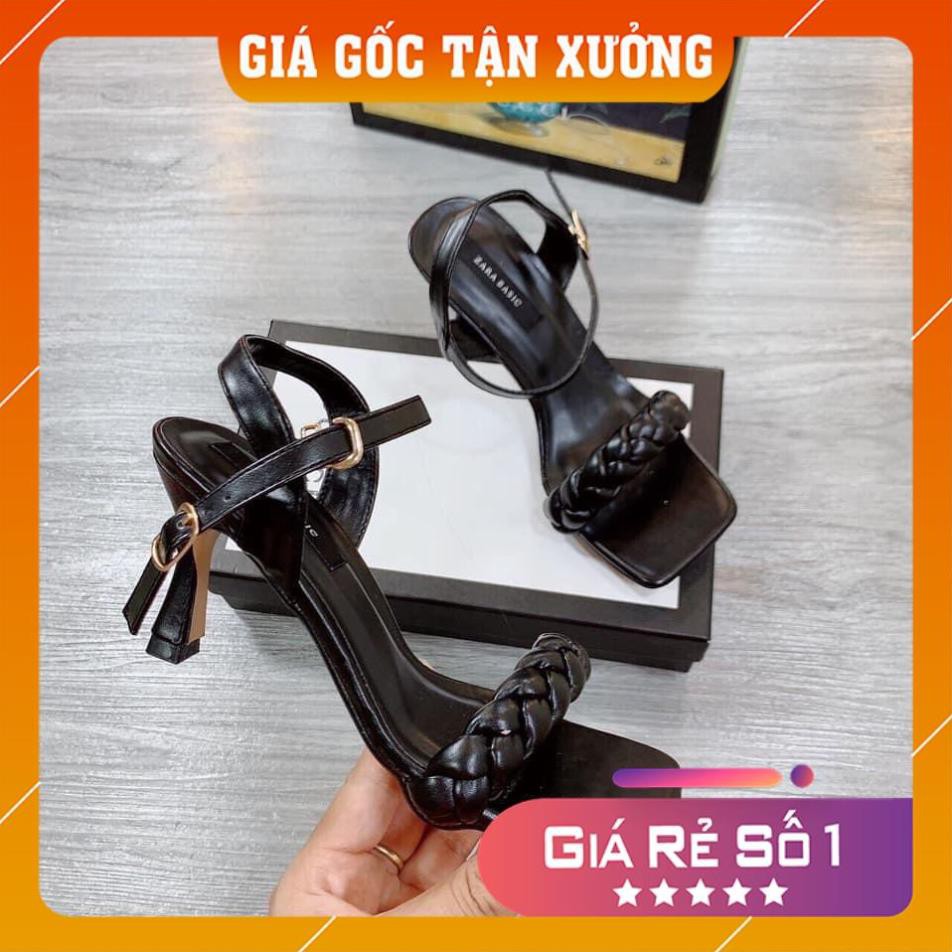 HÀNG MỚI VỀ -  Sandal cao gót quai xoắn độc đáo, thiết kế trẻ trung, đủ size hot nhất năm mã SDQX1