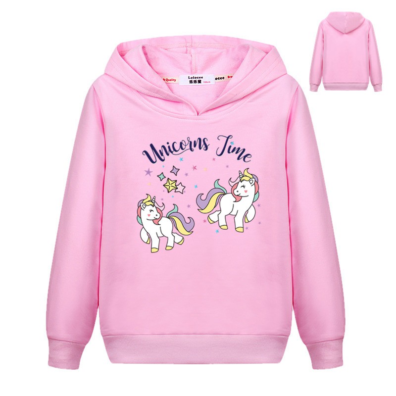 Áo Hoodie In Hình Kì Lân Xinh Xắn Cho Bé Gái