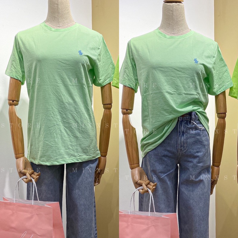 Áo Thun Nữ thêu logo polo đơn giản màu trắng chất thun cotton mềm mịn thoáng mát vải xịn cao cấp | BigBuy360 - bigbuy360.vn