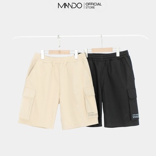 Quần Short Nam Kaki Cao Cấp MANDO Chất Liệu Cotton Co Giãn Thể Thao Có Túi Hộp 2 Bên, Túi Có Nắp Đóng In Hình QSN045