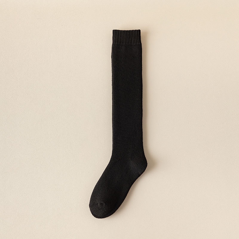 Tất Cao Cổ Giả Boot, Tất Bắp Chân Cotton Len Thu Đông Chất Dày Mềm Mịn PK227