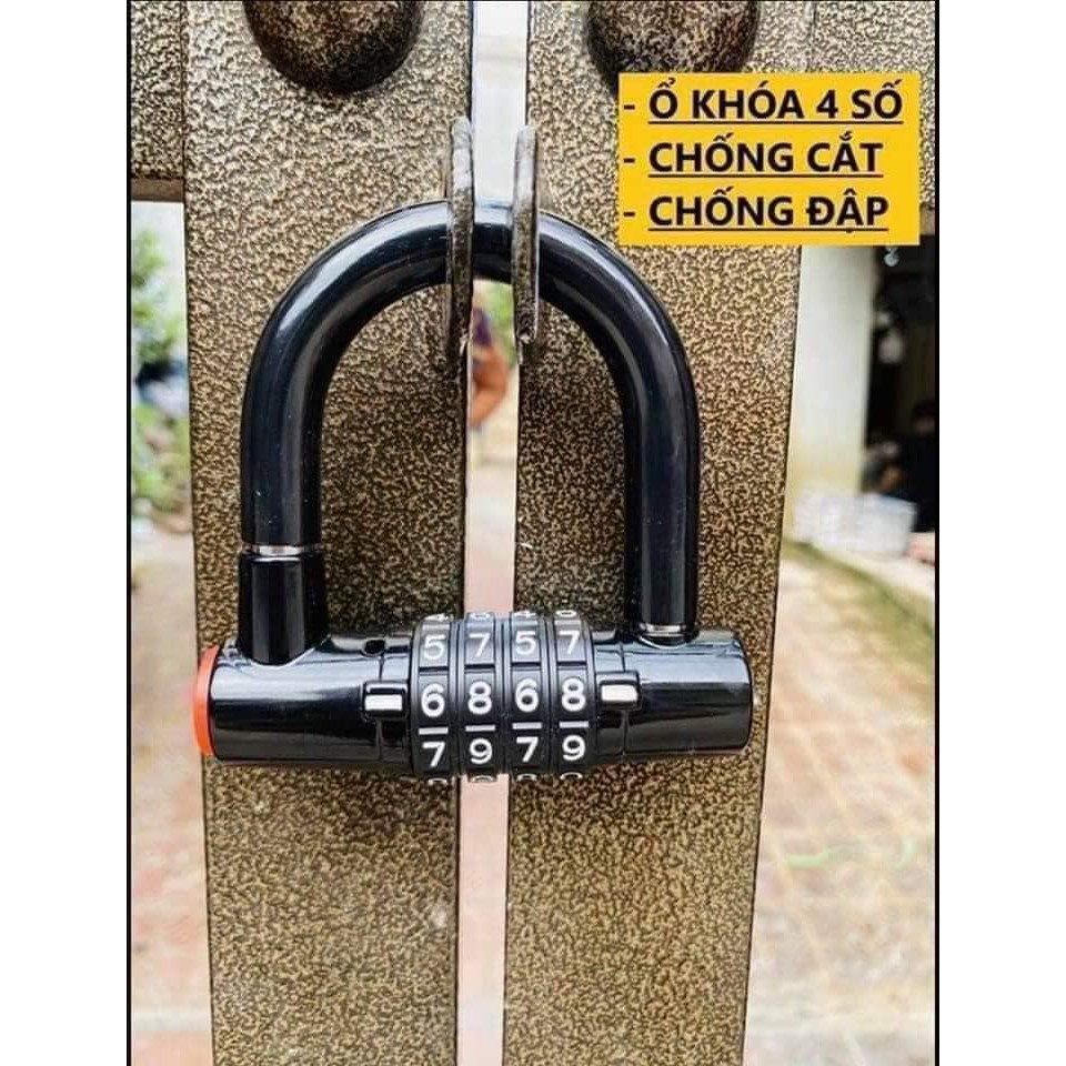 Ổ khóa chữ U mini 4 mã số bảo đảm an toàn cho tài sản - Gia Dụng SAPOO