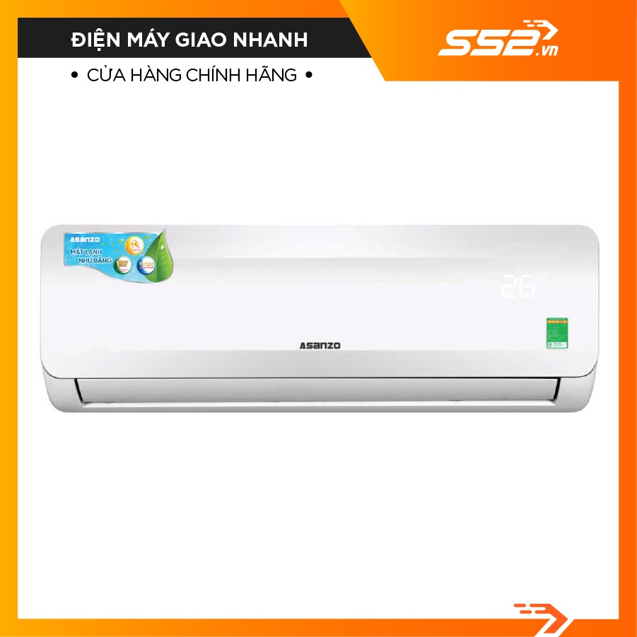 [Miễn Phí Lắp Đặt TP.HCM]Máy lạnh Asanzo 1.5 HP S12N66 trắng