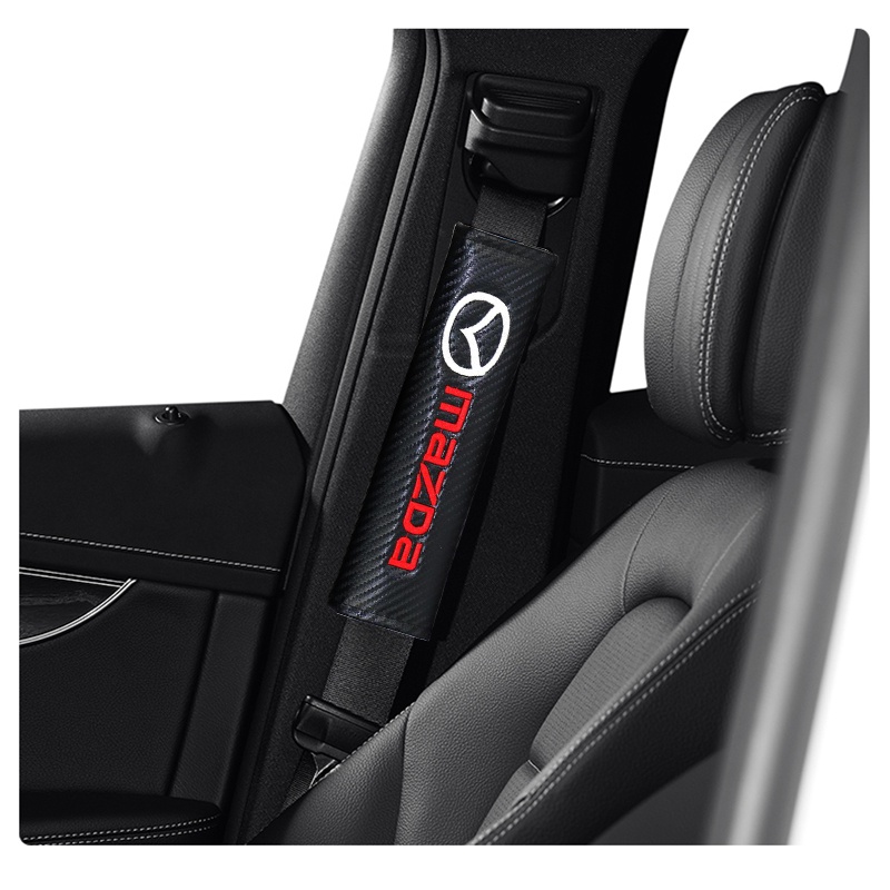 1 Đệm Bọc Dây Đai An Toàn Bằng Sợi Carbon Thoáng Khí Cho Mazda 5 6 323 626 RX8 CX5 CX-4 MX3 MX5 Atenza Axela