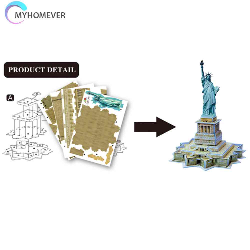 Bộ Xếp Hình Tượng Nữ Thần Tự Do 3D