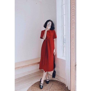 Váy bầu đẹp công sở dáng thời trang chất cotton freesize 40-65kg,maternity dress