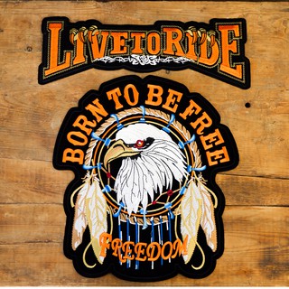 Sticker/Patch vải mẫu lớn Đại bàng dùng ủi/là trang trí cho quần áo Jeans, mũ nón, phụ kiện, túi xách, balo ...v
