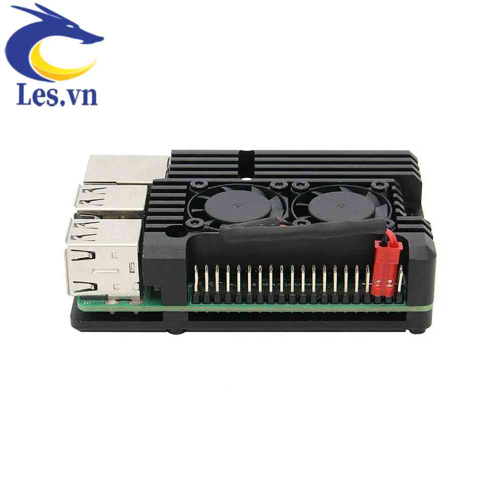 Vỏ Nhôm Làm Mát Hai Quạt Cho Raspberry Pi 3 Model B +