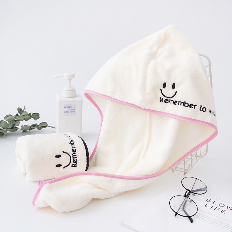 Khăn quấn ủ tóc nhanh khô chất liệu cotton mềm mại thấm hút siêu nhanh