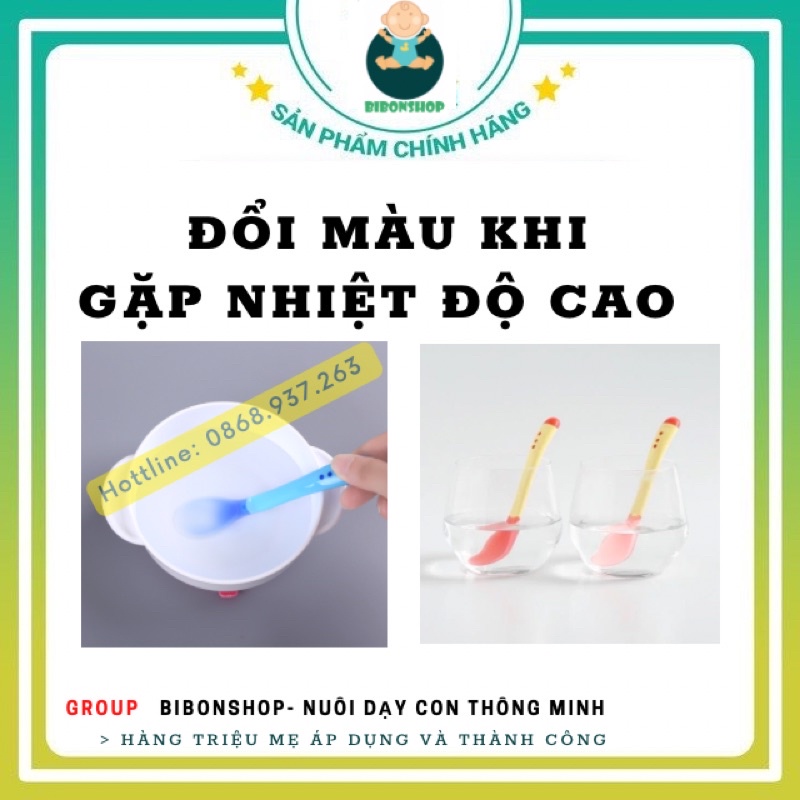 Thìa ăn dặm báo nóng cho bé