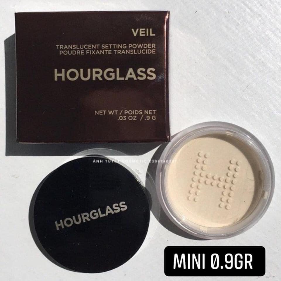 SIZE MINI 0.9G - PHẤN PHỦ BỘT HOURGLASS VEIL TRANSLUCENT SETTING POWDER MINI CHÍNH HÃNG - 9614