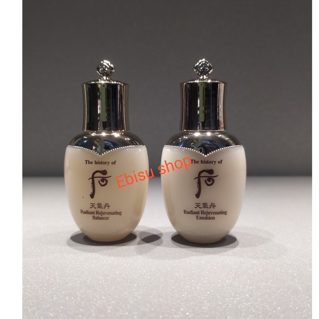 Cặp nước hoa hồng &amp; sữa dưỡng whoo tái sinh  25ml (có tem LG VINA) mẫu mới