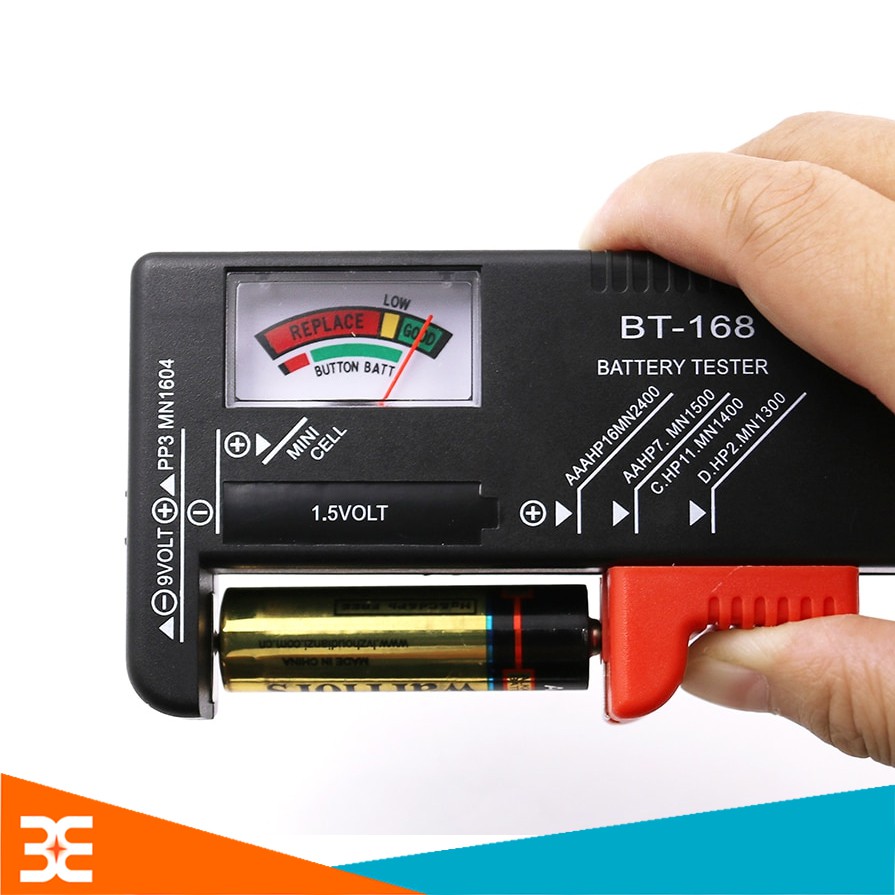 Đồng Hồ Đo Dung Lượng Pin 1.5-9VDC Hiển Thị Cơ BT168