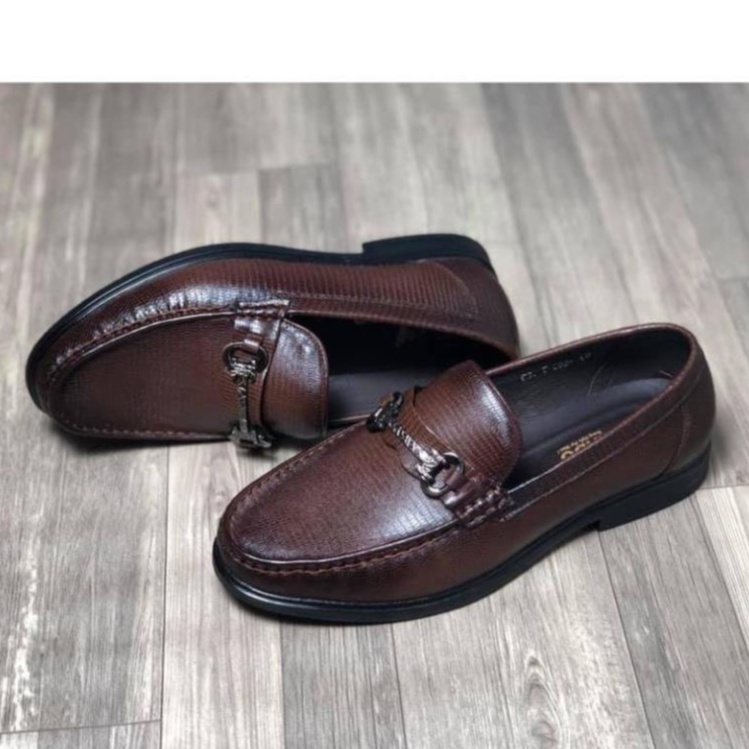 Giầy lười nam đẹp da bò thật kiểu dáng thời thượng, đế cao su bền bỉ, bảo hành 12 tháng - Mã T20