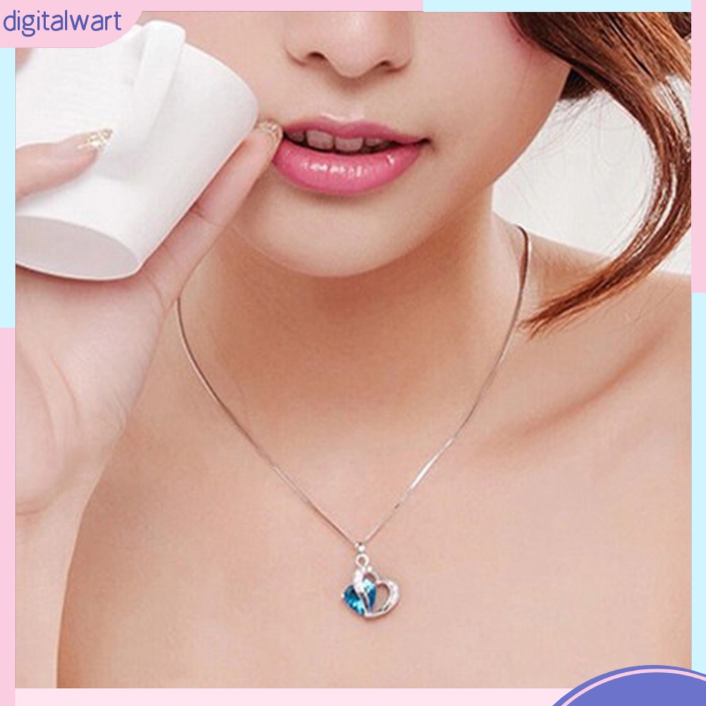 Vòng cổ Mặt Trái Tim Đính Đá Thời Trang Cho Nữ