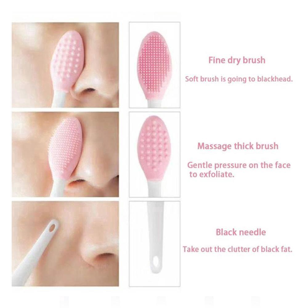 Bàn Chải Silicone Rửa Mặt Mát Xa Loại Bỏ Mụn Đầu Đen