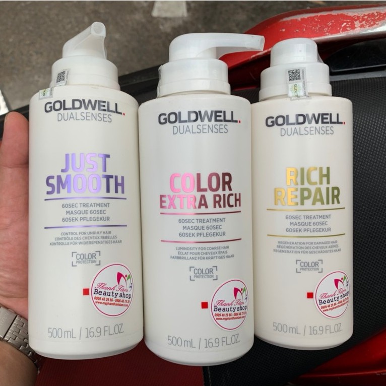 🇩🇪Goldwell🇩🇪 Hấp dầu suôn mượt 60s Goldwell Just Smooth 60sec Treatment 500ml