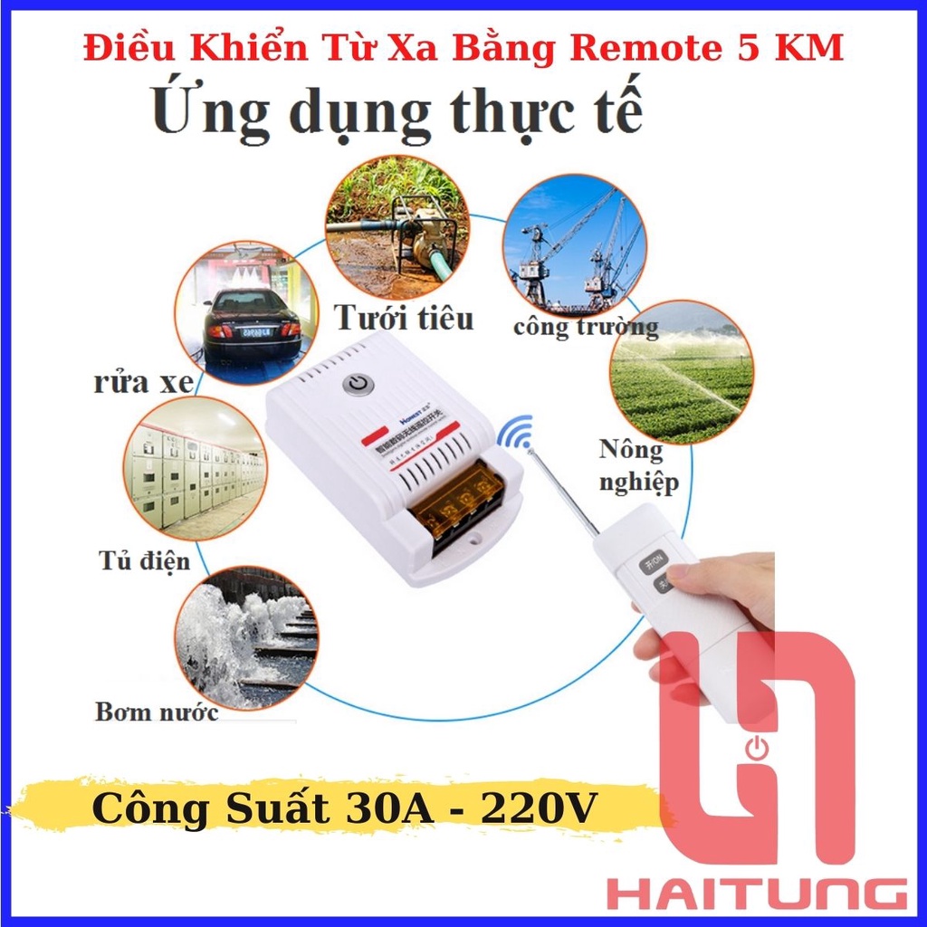 Công Tắc Điều Khiển Từ Xa 5Km Honest HT9220KG-5, Nguồn 220V, Remote honest, Honest 9220KG5 - Thiết bị điện Hai Tùng