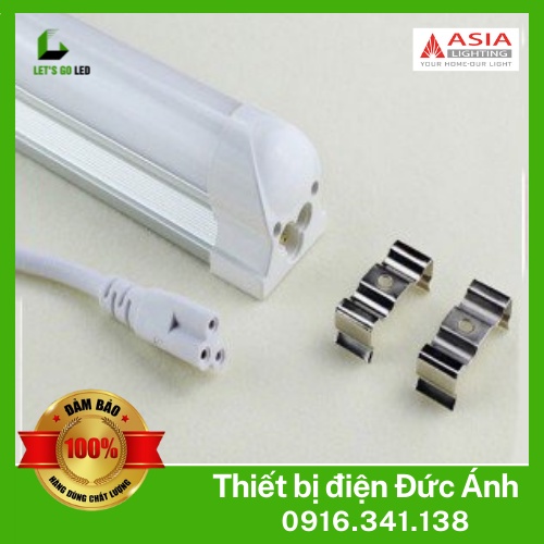 Đèn tuýp LED T8 liền máng ASIA - 1.2m 18W
