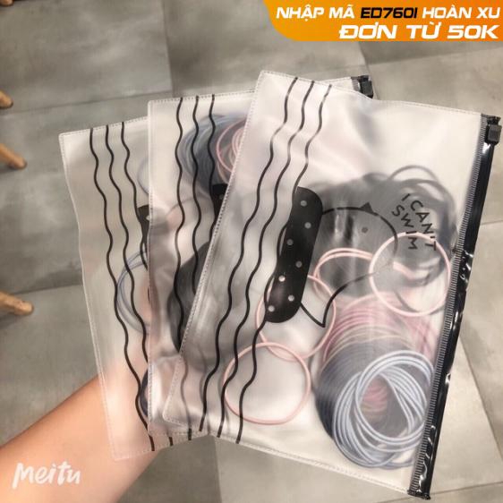 Set Túi 100 Sợi Chun Cột Tóc 5 Màu