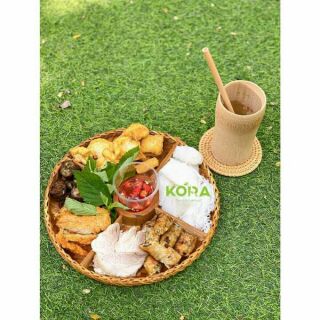 Mẹt tre có ngăn đựng bún đậu size 30cm