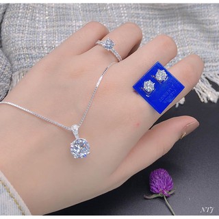 BỘ TRANG SỨC BẠC ĐÁ TRÒN