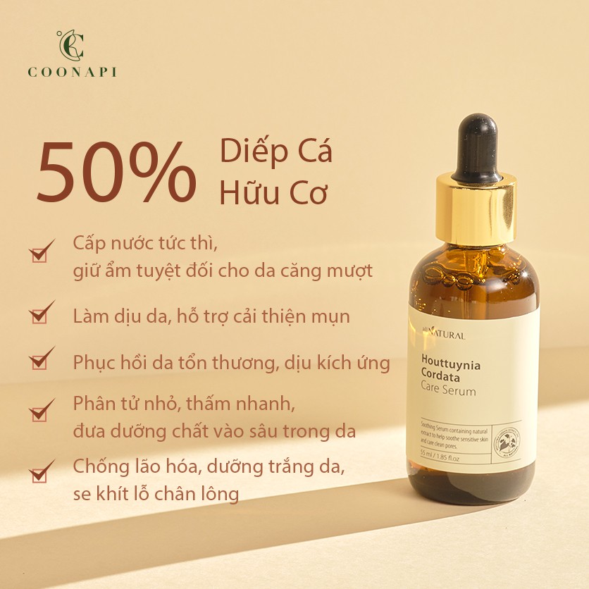 Serum Diếp Cá Cấp Nước, Phục Hồi &amp; Làm Dịu Da Mụn, Nhạy Cảm All Natural Houttuynia