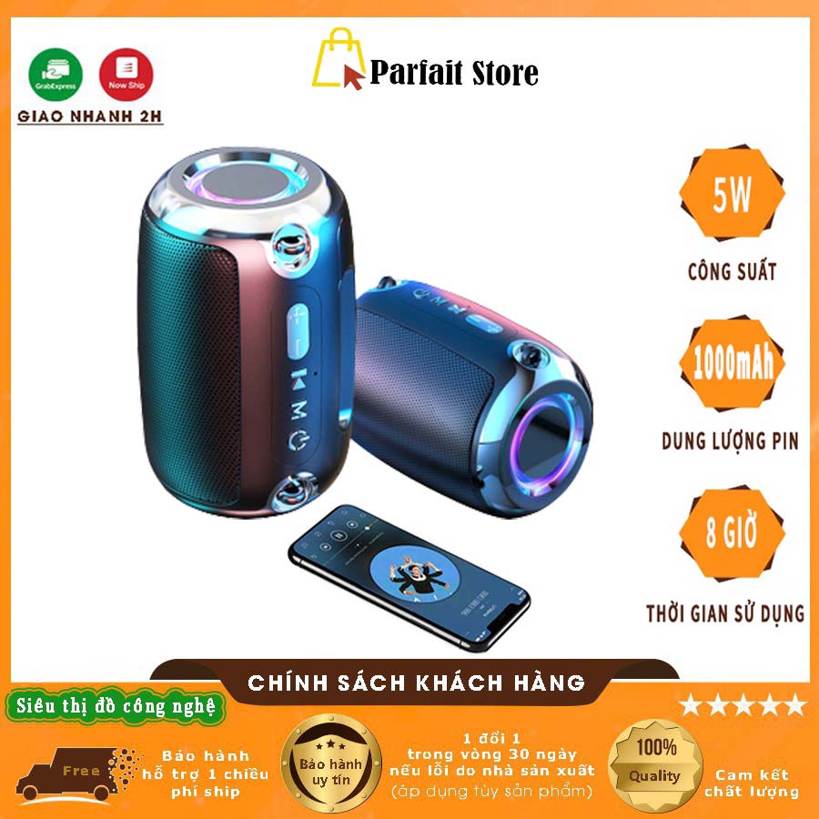 Loa Bluetooth Bass Mạnh S1, Kết Nối Ổn Định, Loa Không Dây Đèn led đa sắc RG, Âm Thanh 9D, Bass 2 Màng Siêu Trầm Cực Hay